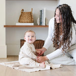 Heirloom Cotton Knit Receiving Blanket Cable Knit Saranoni - Everetts Place Boutique
