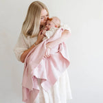 Heirloom Cotton Knit Receiving Blanket Cable Knit Saranoni - Everetts Place Boutique