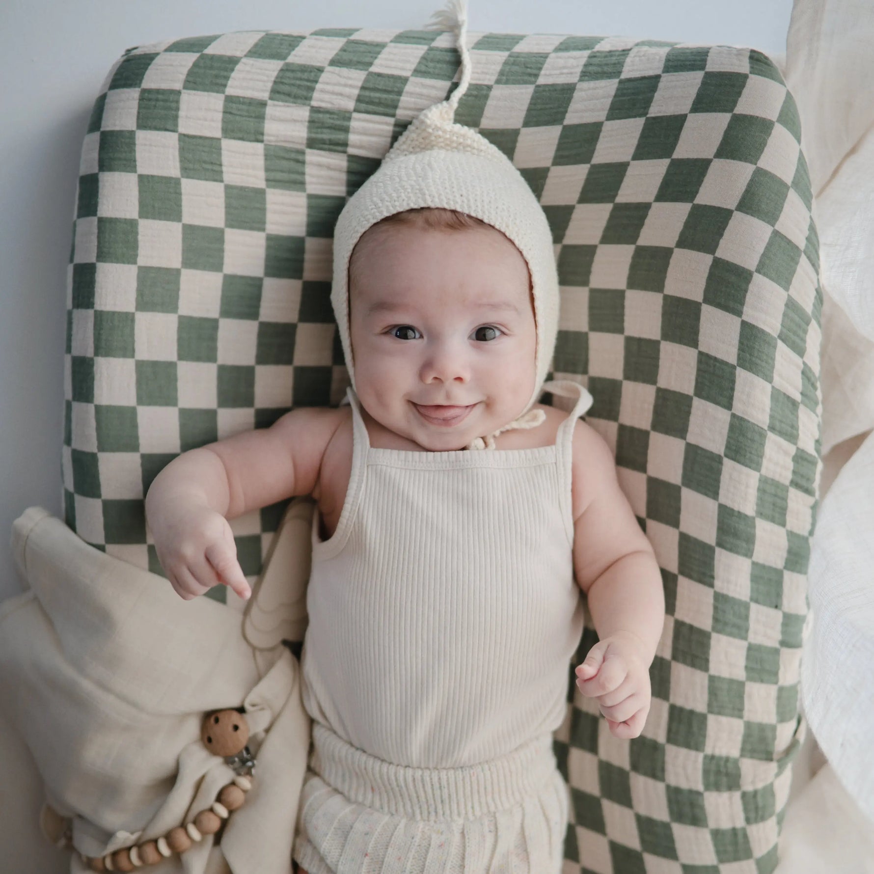 Mushie Extra Soft Muslin Changing Pad Cover 100 Percent Cotton Breathable and Cozy Design - Baby & Toddler > Diapering > Changing Mat & Tray Covers Changing Pad Cover