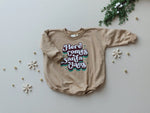 Little Joy Co. Here Comes Santa Claus Sweatshirt Romper - Everetts Place Boutique - 