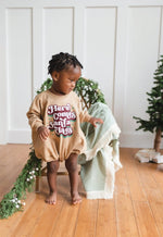 Little Joy Co. Here Comes Santa Claus Sweatshirt Romper - Everetts Place Boutique - 