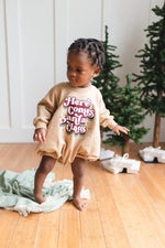 Little Joy Co. Here Comes Santa Claus Sweatshirt Romper - Everetts Place Boutique - 