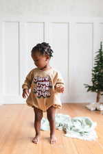 Little Joy Co. Here Comes Santa Claus Sweatshirt Romper - Everetts Place Boutique - 