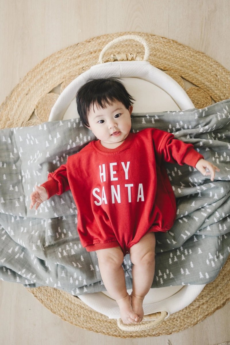 Little Joy Co. Hey Santa Sweatshirt Romper - Everetts Place Boutique - 