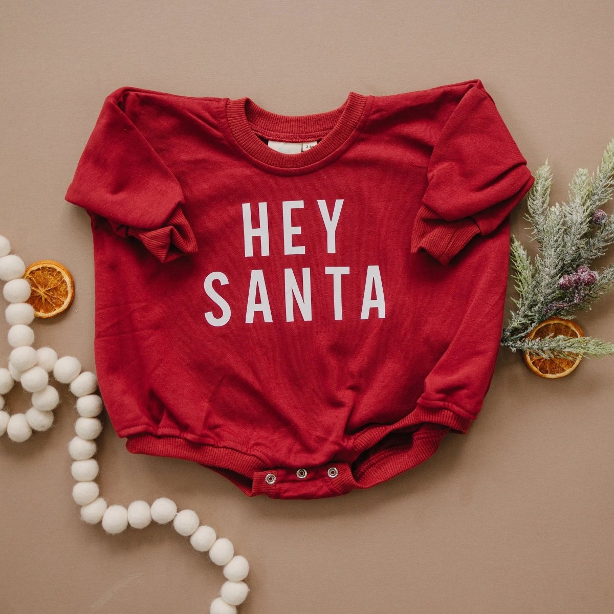 Little Joy Co. Hey Santa Sweatshirt Romper - Everetts Place Boutique - 