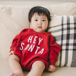 Little Joy Co. Hey Santa Sweatshirt Romper - Everetts Place Boutique - 