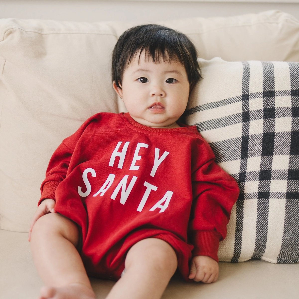 Little Joy Co. Hey Santa Sweatshirt Romper - Everetts Place Boutique - 