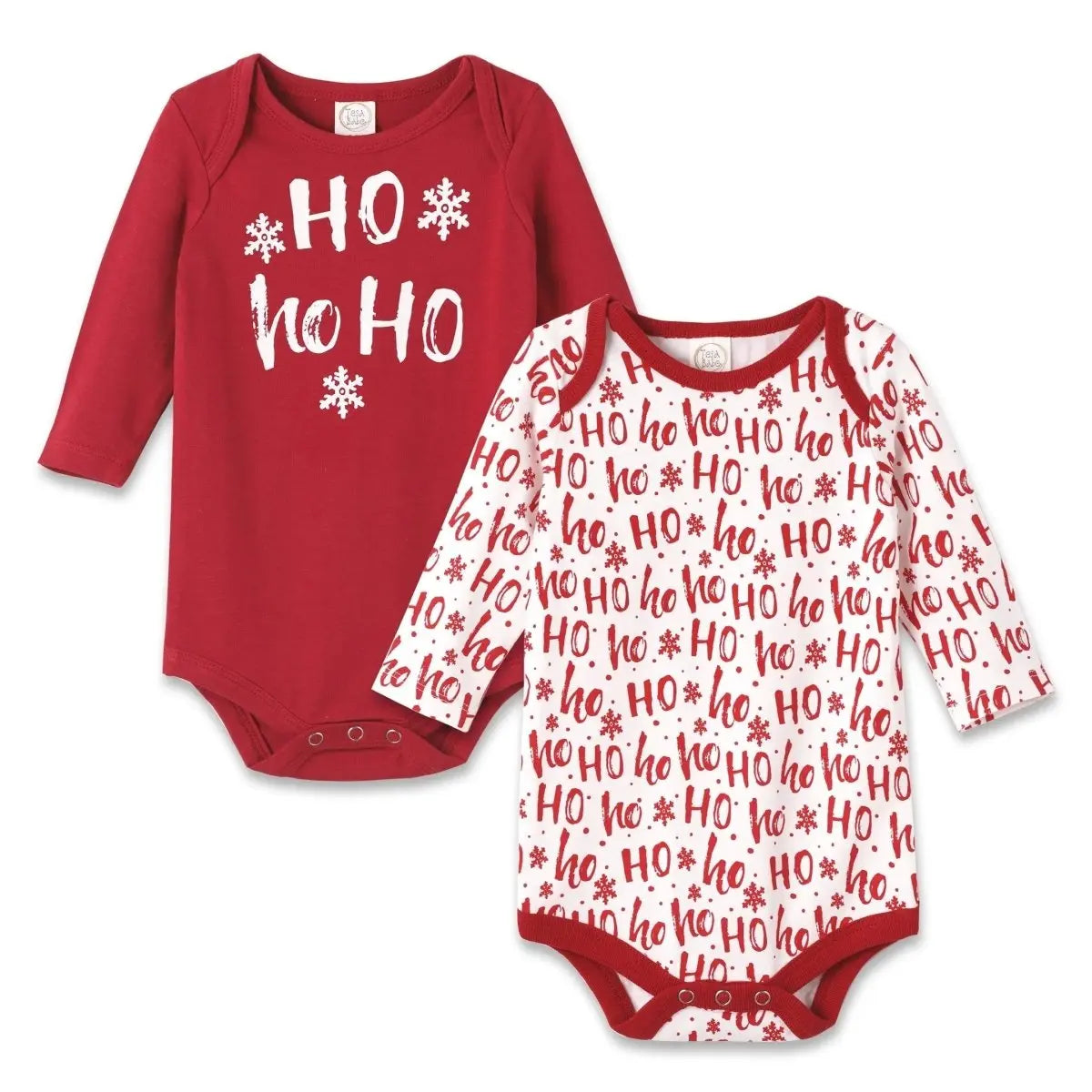 Tesa Babe Ho Ho Ho Christmas 2 Pack Ultra Soft Bodysuits for Babies - Everetts Place Boutique - 
