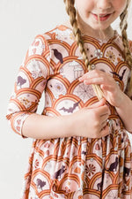 Hocus Pocus Twirl Dress With Pocket Three Quarter Sleeve Mila & Rose ® Everetts Place: Online Boutique