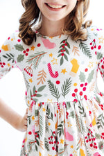 Holly Jolly Christmas Three Quarter Sleeve Twirl Dress Mila & Rose ® Everetts Place: Online Boutique