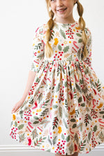 Holly Jolly Christmas Three Quarter Sleeve Twirl Dress Mila & Rose ® Everetts Place: Online Boutique