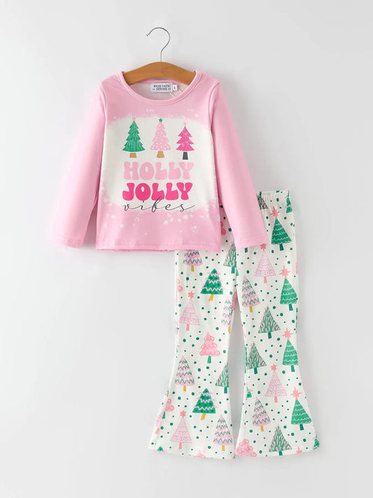 Holly Jolly Vibes Christmas Set For Girls Rylee Faith Designs Everetts Place: Online Boutique