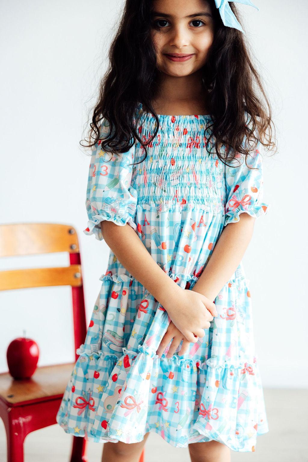 Honor Roll Smocked Ruffle Dress by Mila & Rose ® at Everetts Place