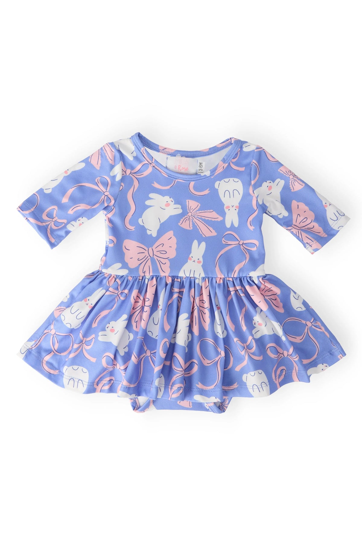 Mila & Rose ® Hop, Skip & Twirl 3/4 Sleeve Twirl Bodysuit - 