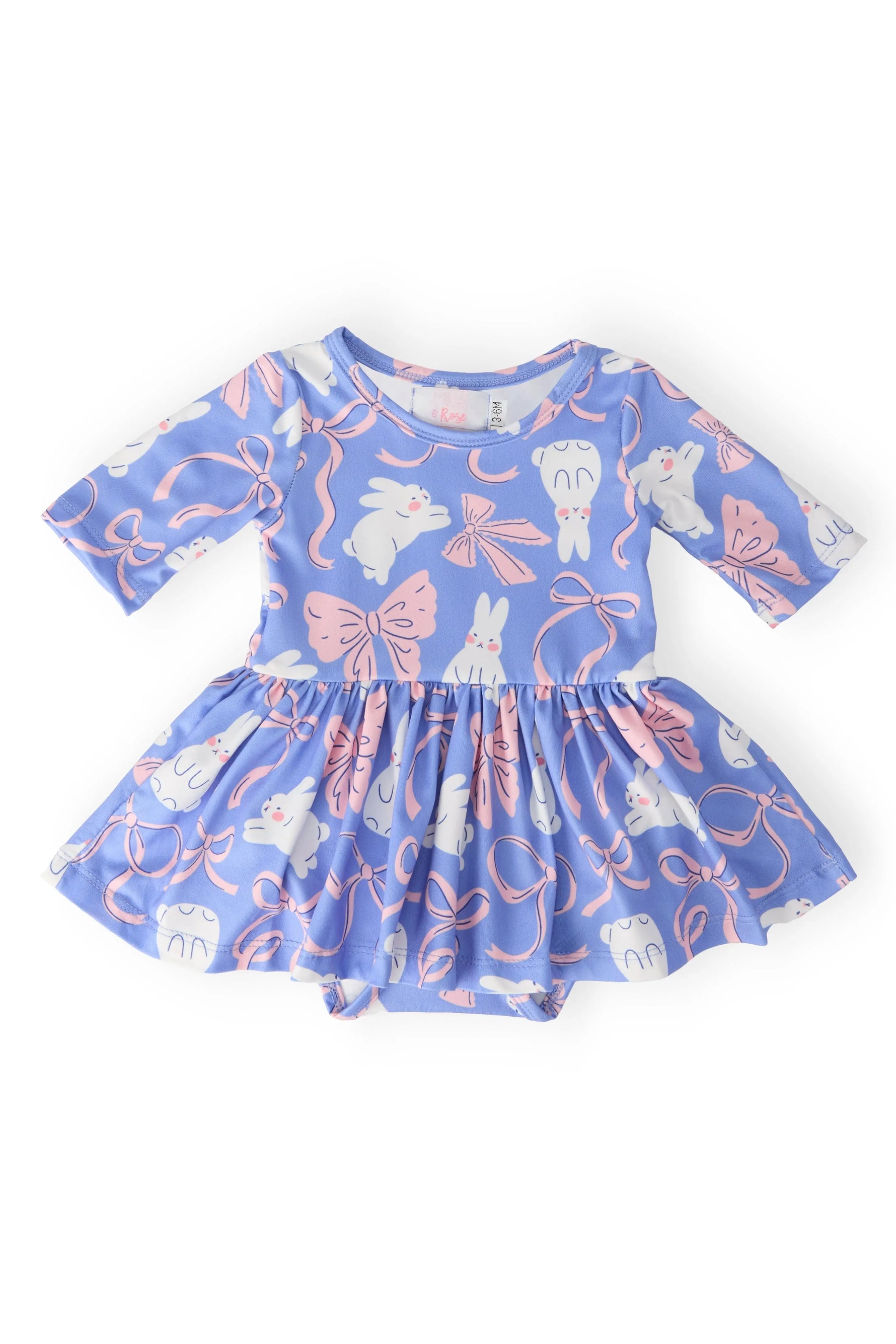 Mila & Rose ® Hop, Skip & Twirl 3/4 Sleeve Twirl Bodysuit - 