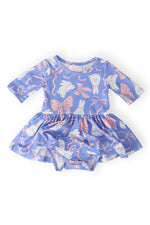 Mila & Rose ® Hop, Skip & Twirl 3/4 Sleeve Twirl Bodysuit - 