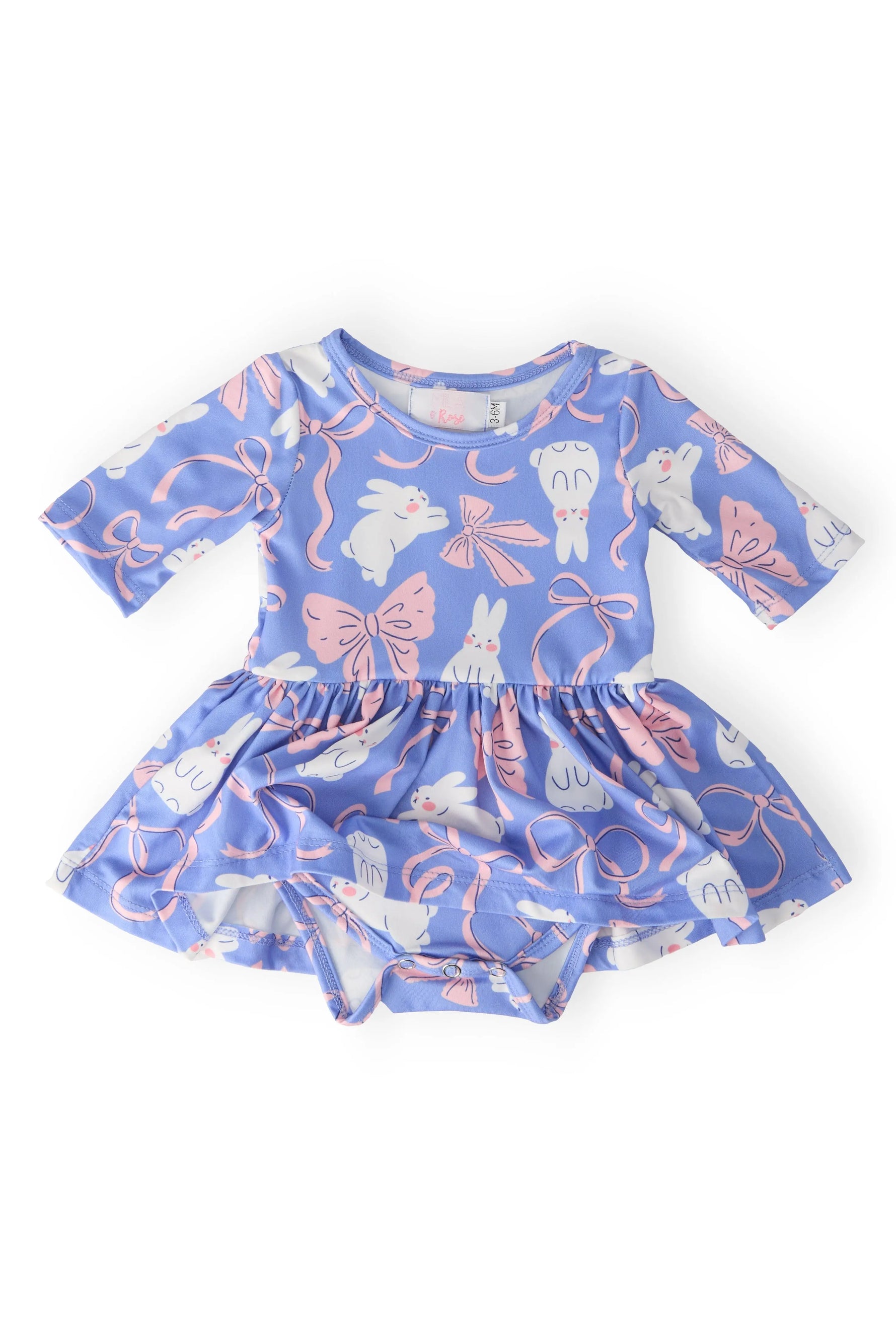 Mila & Rose ® Hop, Skip & Twirl 3/4 Sleeve Twirl Bodysuit - 