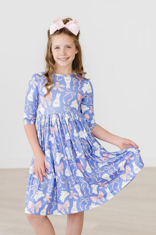 Mila & Rose ® Hop Skip And Twirl Three Quarter Sleeve Pocket Dress - Apparel & Accessories > Clothing > Dresses Twirl Pocket Dress 3/4