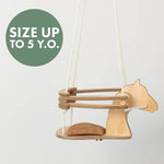 Goodevas Horse Rope Swing Montessori Toy for Kids with Sturdy Birch Plywood and Durable Multifilament Polypropylene Rope - Baby & Toddler > Baby Toys & Activity Equipment > Baby Jumpers & Swings > Baby Swings
