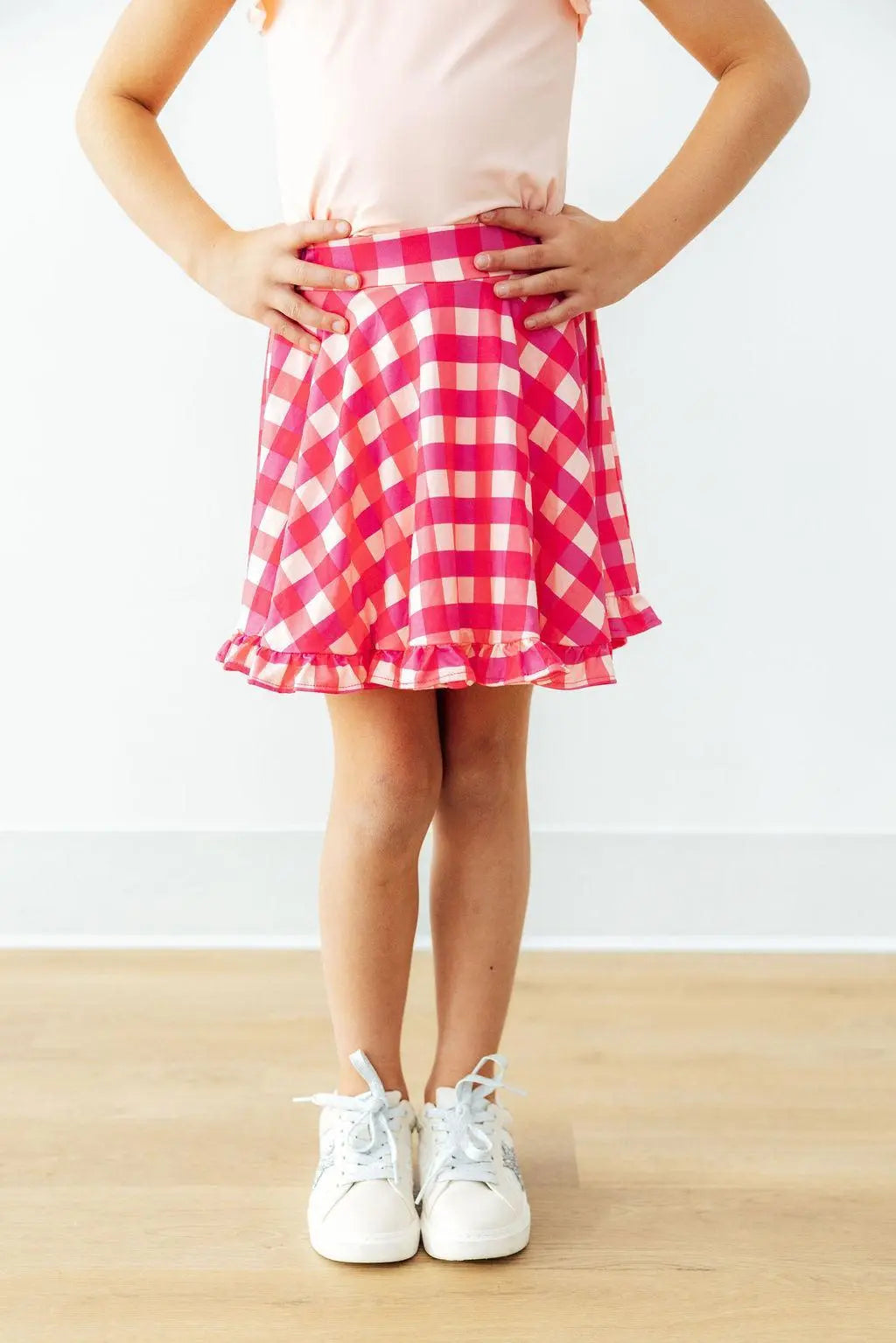 Mila & Rose ® Hot Pink Gingham Ruffle Twirl Skort - 