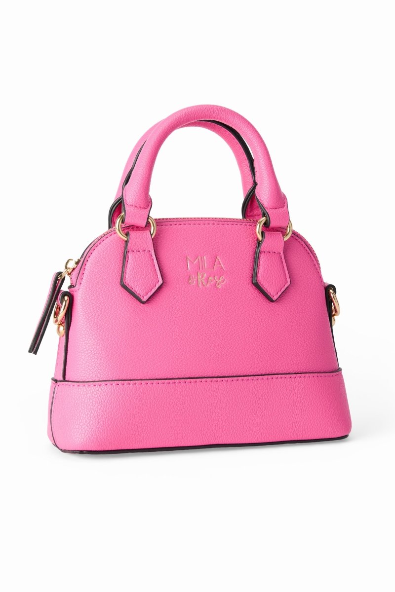 Mila & Rose ® Hot Pink Girls Crossbody Purse Vegan PU Leather Kids - Everetts Place Boutique - 