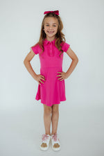 Hot Pink Short Sleeve Polo Dress For Girls Mila Rose Mila & Rose ® Everetts Place: Online Boutique