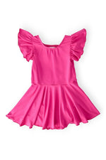 Mila & Rose ® Hot Pink Short Sleeve Twirl Leotard For Toddlers Girls - Everetts Place Boutique - 