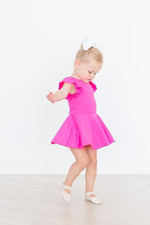 Mila & Rose ® Hot Pink Short Sleeve Twirl Leotard For Toddlers Girls - Everetts Place Boutique - 