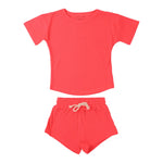 Three Little Tots Hot Pink Summer Waffle Set - 