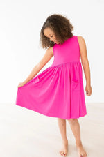 Mila & Rose ® Hot Pink Tank Pocket Twirl Dress For Girls Mila Rose - Apparel & Accessories > Clothing > Dresses Twirl Pocket Dress Tank