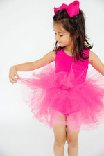Mila & Rose ® Hot Pink Tank Tutu Leotard for Girls Dance Class Birthday - Everetts Place Boutique - 