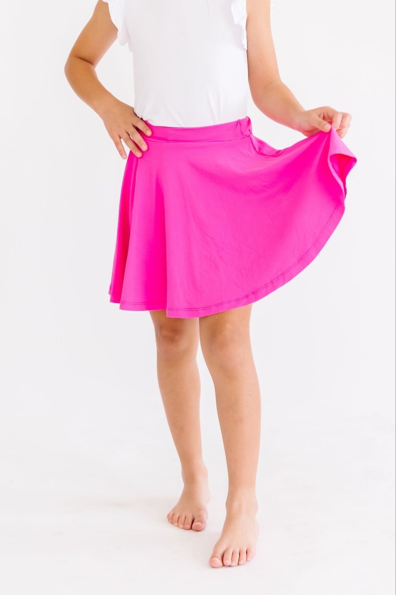 Mila & Rose ® Hot Pink Twirl Skort With Attached Shorts For Girls - Everetts Place Boutique - 