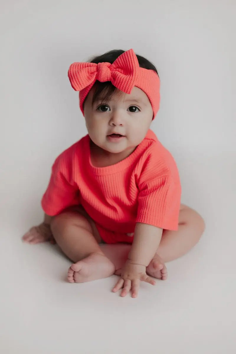 Three Little Tots Hot Pink Waffle Headband - 