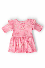 Mila & Rose ® Howdy Flutter Sleeve Twirl Bodysuit For Baby Girls Pink - Everetts Place Boutique - 