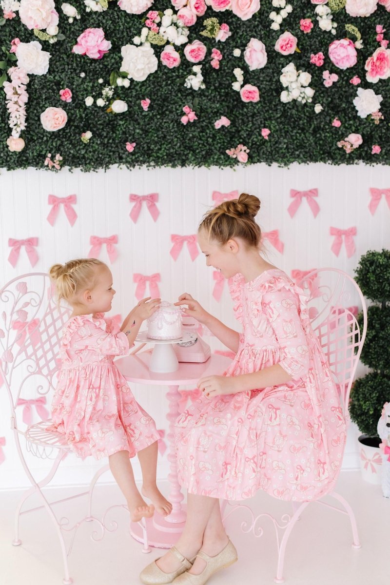 Mila & Rose ® Howdy Three Quarter Sleeve Ruffle Twirl Dress For Toddlers - Everetts Place Boutique - 