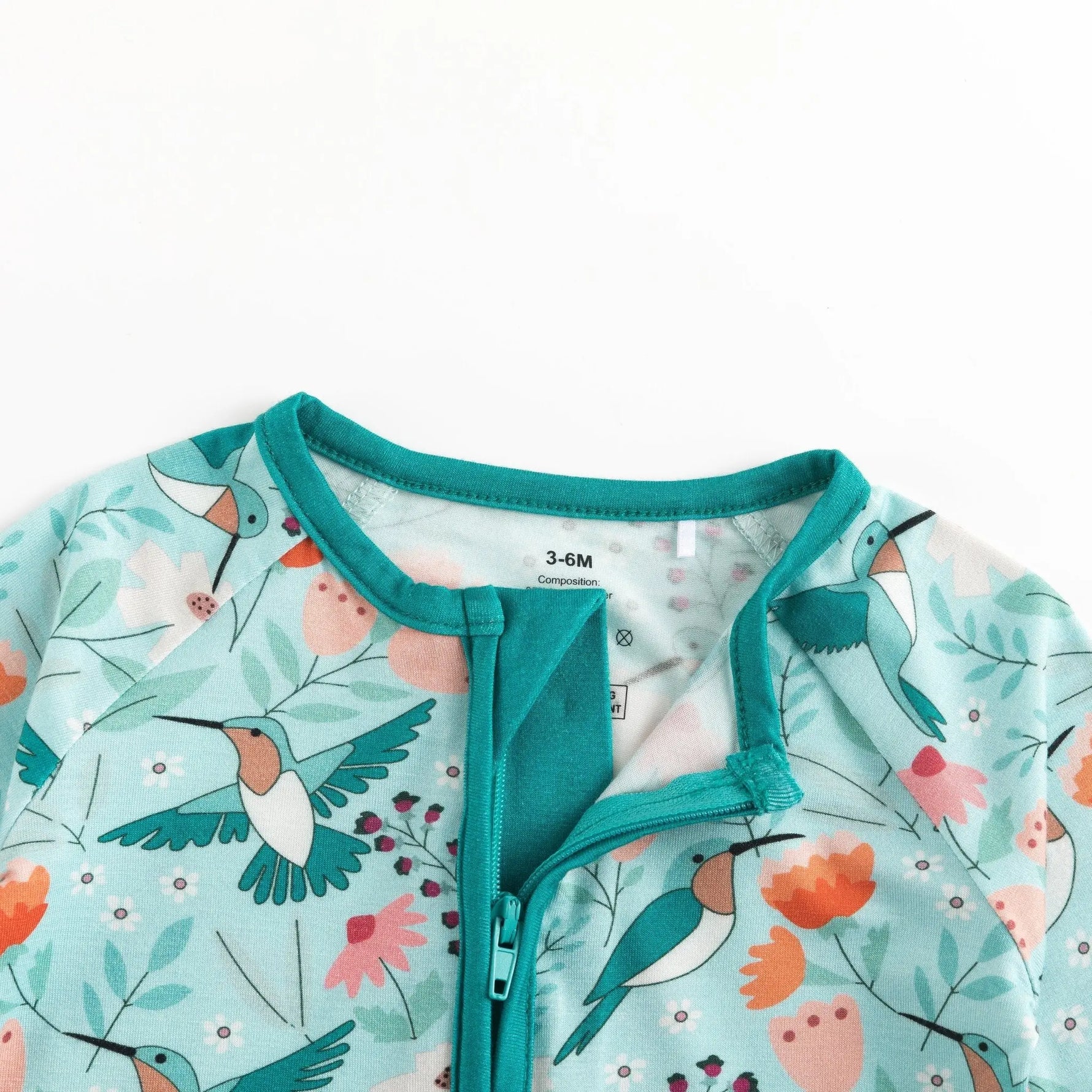Dreamlet Dreamlet Hummingbird Bloom Convertible Zip Footies Baby - Apparel & Accessories > Clothing > Baby & Toddler Clothing > Baby & Toddler Sleepwear Convertible Zip Footies