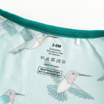 Dreamlet Dreamlet Hummingbird Convertible Zip Footies For Babies - Apparel & Accessories > Clothing > Baby & Toddler Clothing > Baby & Toddler Sleepwear Convertible Zip Footies