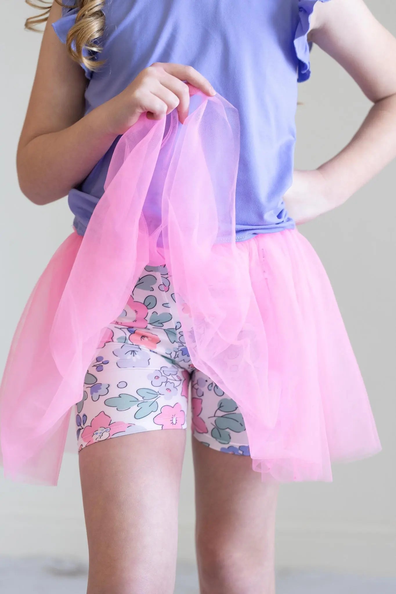 Mila & Rose ® Hydrangea Tutu Shorts for Girls High Waisted Playwear - Apparel & Accessories > Clothing > Shorts Tutu Shorts
