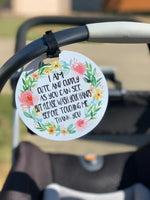 Three Little Tots I Am Cute No Touching Newborn Baby Sign - 