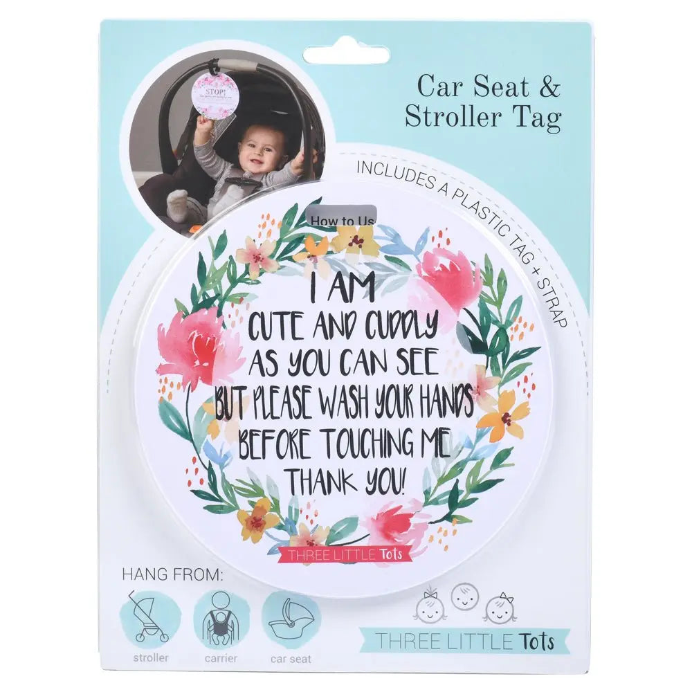Three Little Tots I Am Cute No Touching Newborn Baby Sign - 