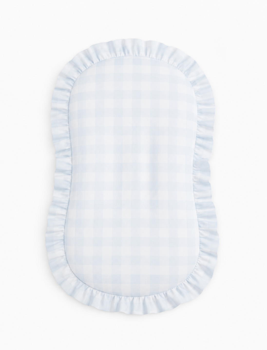 Blue Checkered Ruffle Baby Lounger Cover by Little Mae & Co at Everetts Place