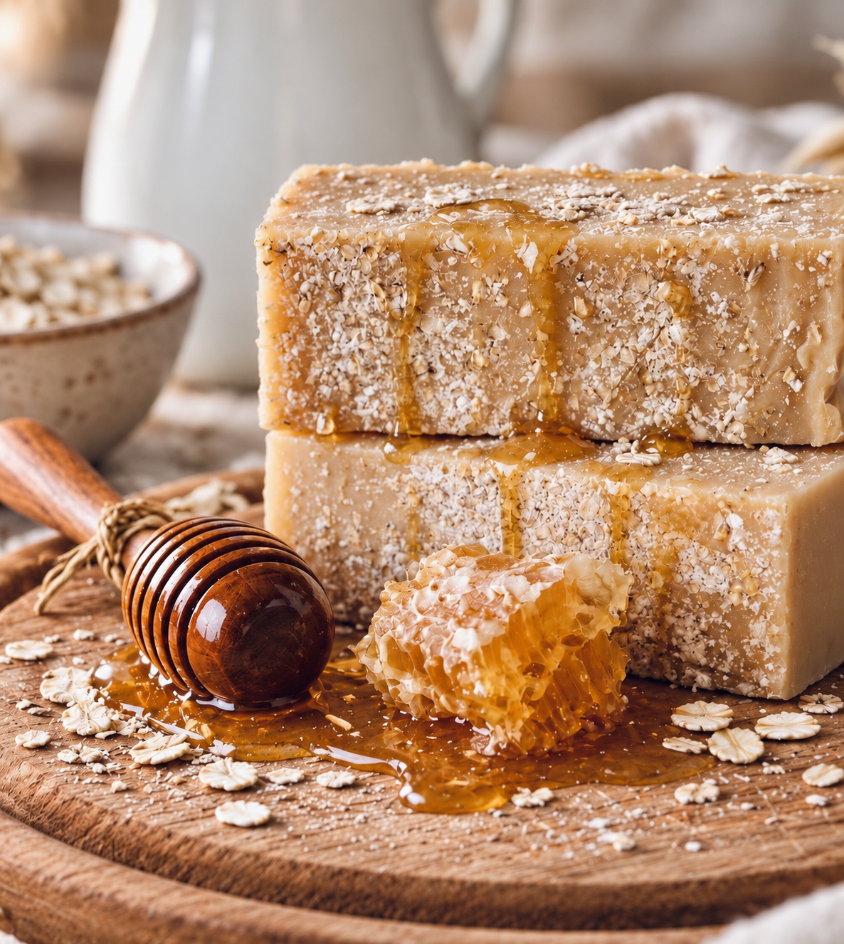 Oatmeal, Milk and Honey Organic Handmade Soap by Sweet Harvest Farms
