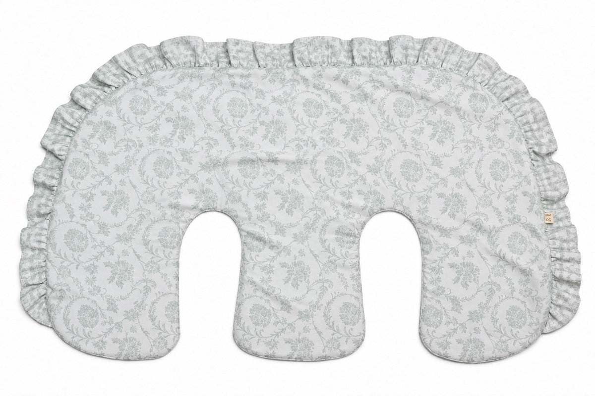 Ruffle Twins Nursing Pillow Cover by Little Mae & Co