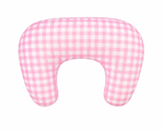 Pink Gingham Ruffle Nursing Pillow Cover by Little Mae & Co