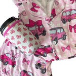 Rami’s Sips Pink Bow Hot & Cold Cup Cozy: Coozie by Rayn’s Tiny Stitches
