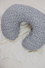 Blue Floral Ruffle Nursing Pillow Cover by Little Mae & Co