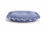 Navy Blue Gingham Ruffle Baby Lounger Cover by Little Mae & Co