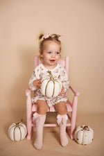 Bamboo Bubble Romper, Pastel Pumpkins, Oversized by Little Joy Co.