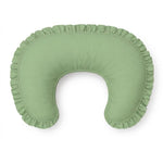 Green Ruffle Nursing Pillow Cover by Little Mae & Co