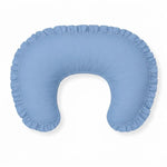 Blue Ruffle Nursing Pillow Cover by Little Mae & Co